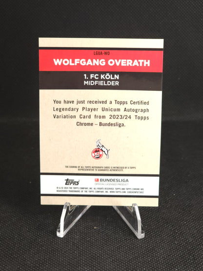 2023 Topps Chrome Bundesliga Wolfgang Overath Legendary Player Auto #LGUA-WO