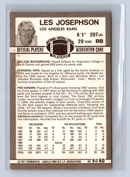 1967 Xograph 3-D Super Stars Les Josephson #9