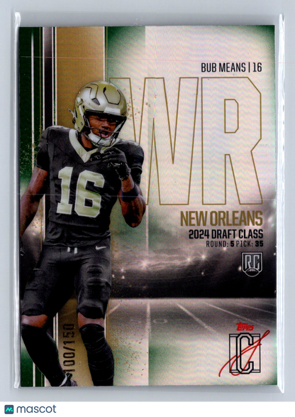 2025 Topps Signature Draft Class Bub Means Green /150 #RCV-97