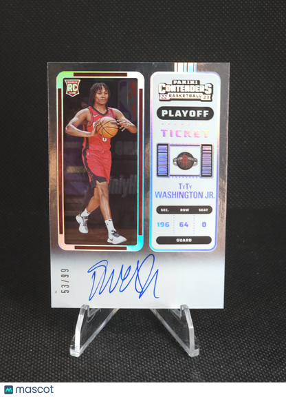 2023 Panini Contenders TyTy Washington Jr. Playoff Ticket Auto /99 #128