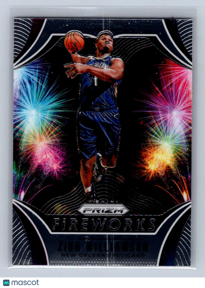 2019-20 Panini Prizm Fireworks Zion Williamson #26