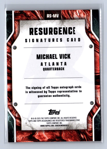2024 Topps Resurgence Michael Vick Orange Surge Refractor Auto /25 #RS-MV