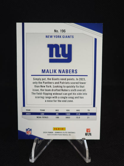 2024 Panini Donruss Elite Malik Nabers Aspirations Stars /299 #196