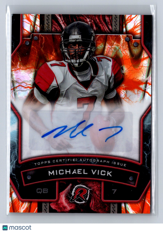 2024 Topps Resurgence Michael Vick Orange Surge Refractor Auto /25 #RS-MV