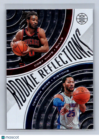 2019-20 Panini Illusions Rookie Reflections Coby White Derrick Rose #13