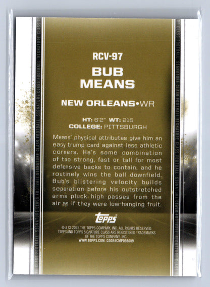 2025 Topps Signature Draft Class Bub Means Green /150 #RCV-97