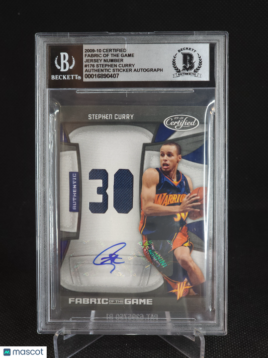 2009 Certified Fabric Game Patch /99 Auth Sticker Auto Stephen Curry #176 BGS A