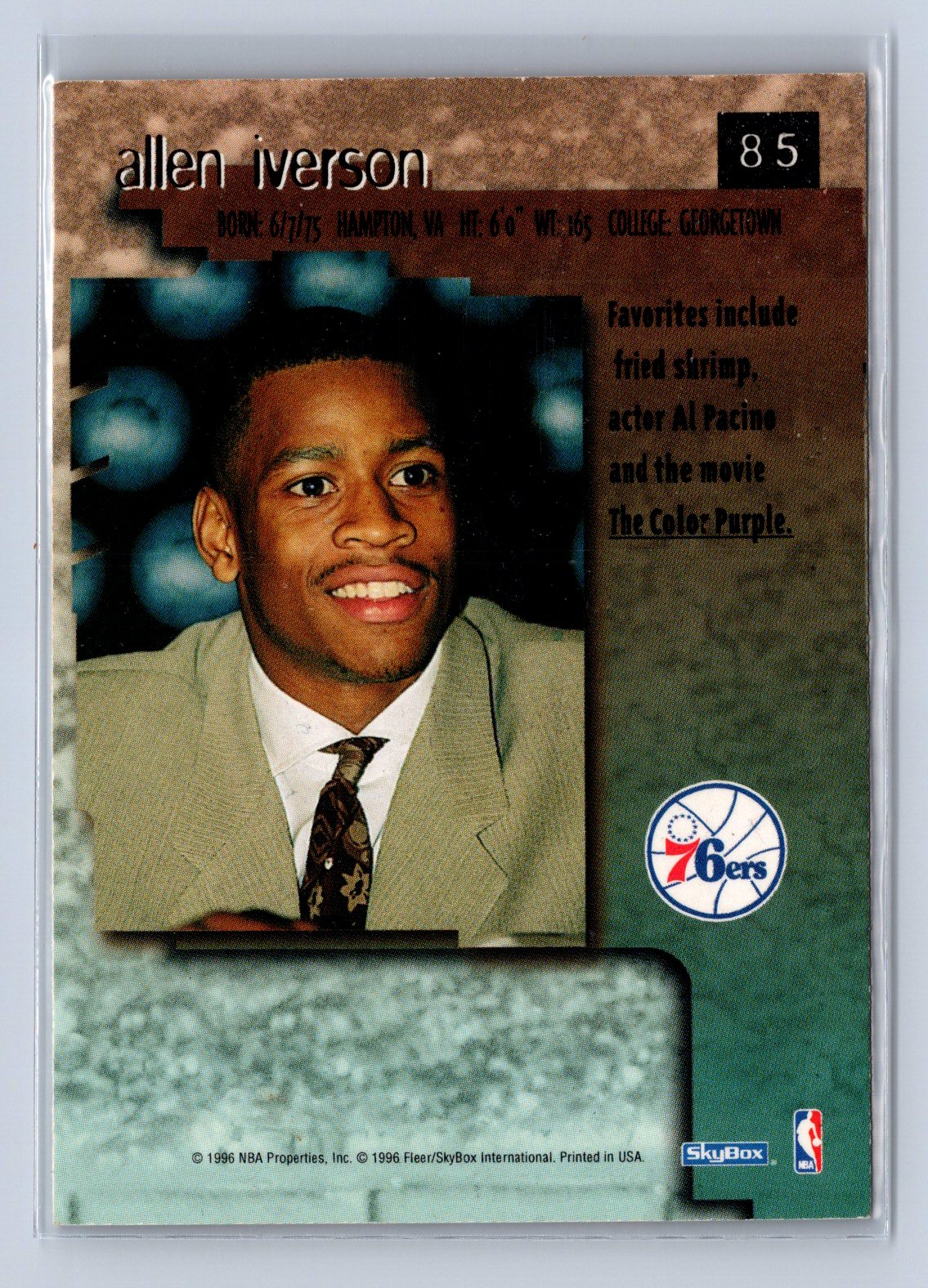 1996-97 SkyBox Premium Allen Iverson #85