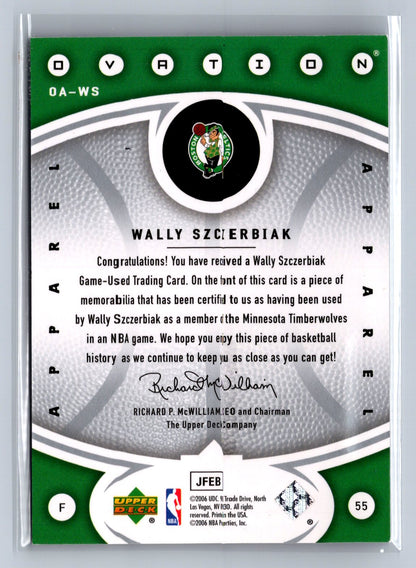2006 Upper Deck Ovation Wally Szczerbiak Apparel Patch #OA-WS