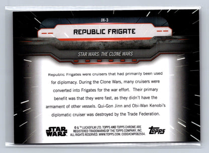 2024 Topps Chrome Star Wars Republic Frigate Gold Mini-Diamond /50 #JH-3