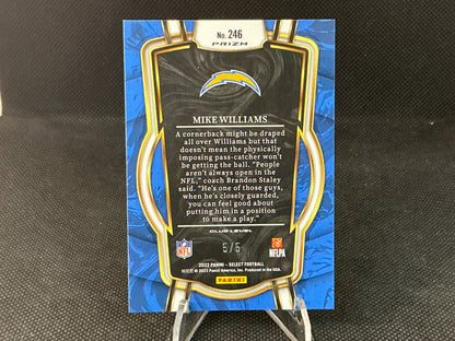 2022 Panini Select Mike Williams Green Disco /5 Prizm #246
