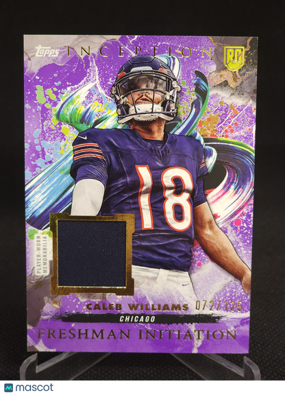 2024 Topps Inception Caleb Williams Freshman Initiation Purple Patch /125 #FI-22