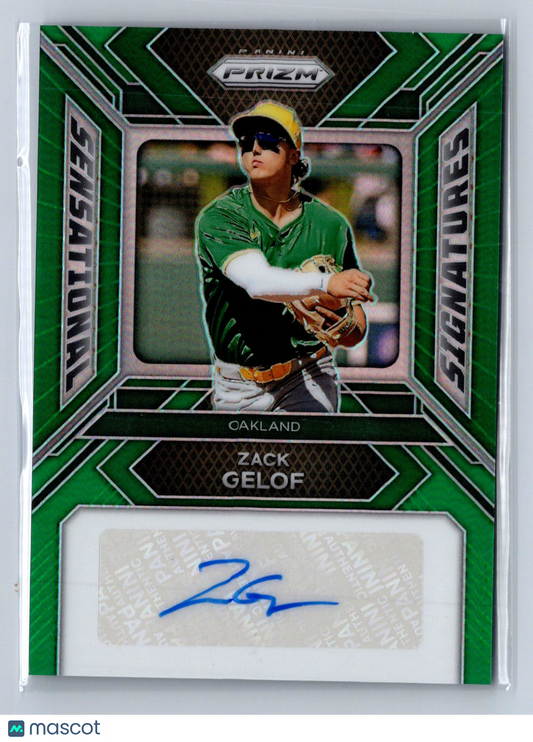 2024 Panini Prizm Sensational Signatures Zack Gelof Green Auto #SS-ZG