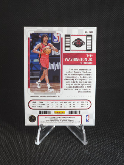 2023 Panini Contenders TyTy Washington Jr. Playoff Ticket Auto /99 #128