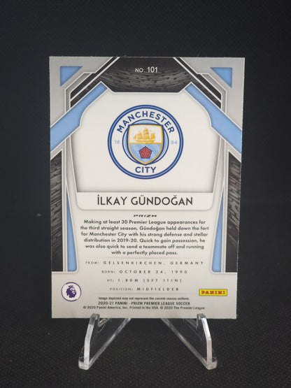 2020-21 Panini Prizm Premier League Ilkay Gundogan White Sparkle #101
