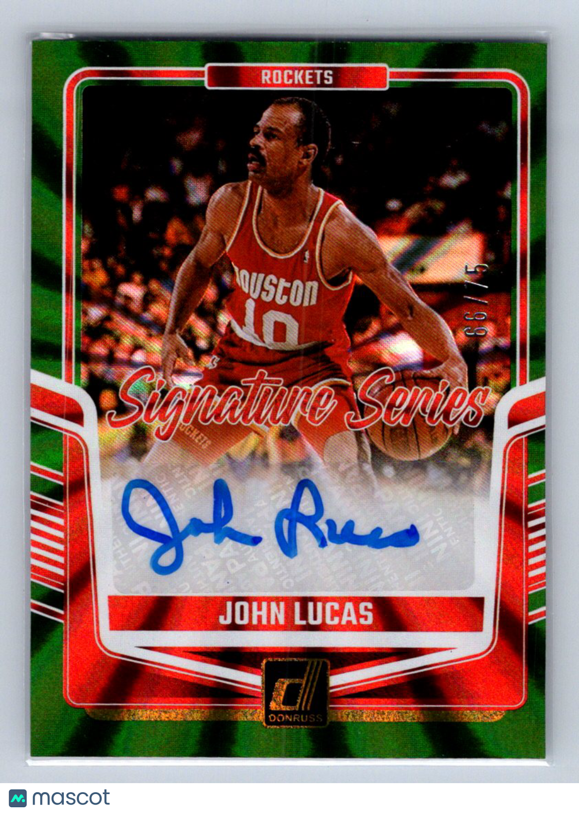 2024-25 Donruss Signature Series John Lucas Holo Green Laser Auto /75 #SS-JLR