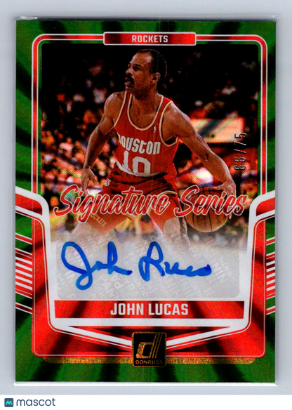 2024-25 Donruss Signature Series John Lucas Holo Green Laser Auto /75 #SS-JLR
