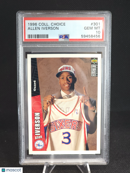 1996 Collector's Choice Allen Iverson #301 PSA 10