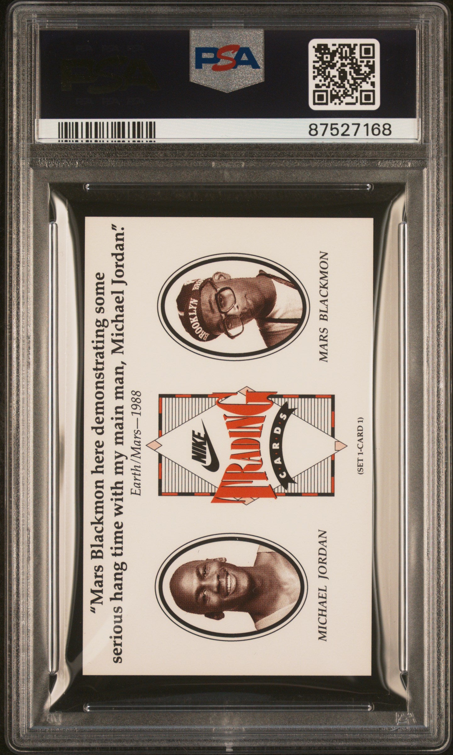 1991 Nike Michael Jordan/Spike Lee Mars 1988 Earth M. Jordan S. Lee #1 PSA 7