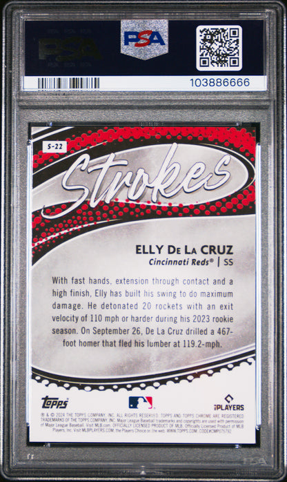 2024 Topps Chrome Strokes Elly De La Cruz #S22 PSA 10