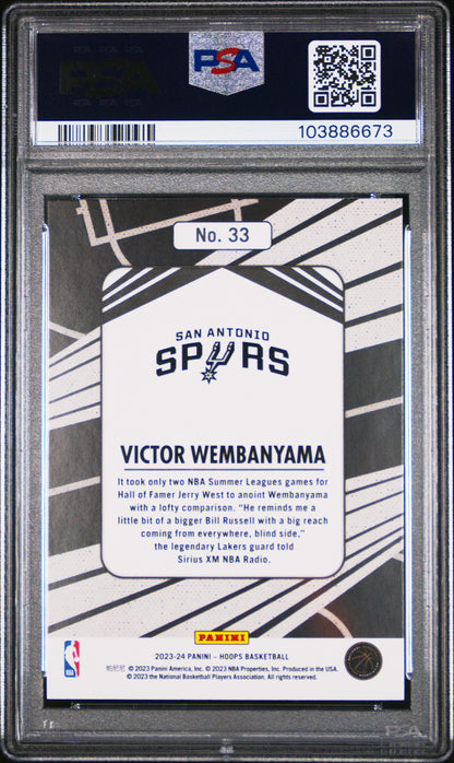 2023 Panini NBA Hoops We Got Next Victor Wembanyama #33 PSA 9