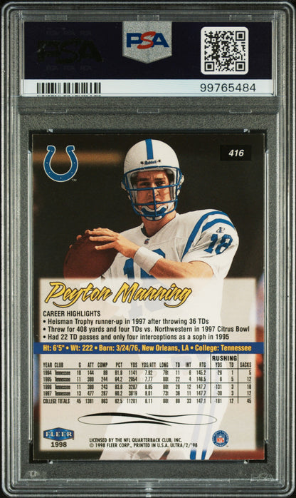 1998 Ultra Peyton Manning #416 PSA 9