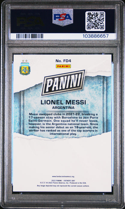 2022 Panini Father's Day Lionel Messi #FD4 PSA 10
