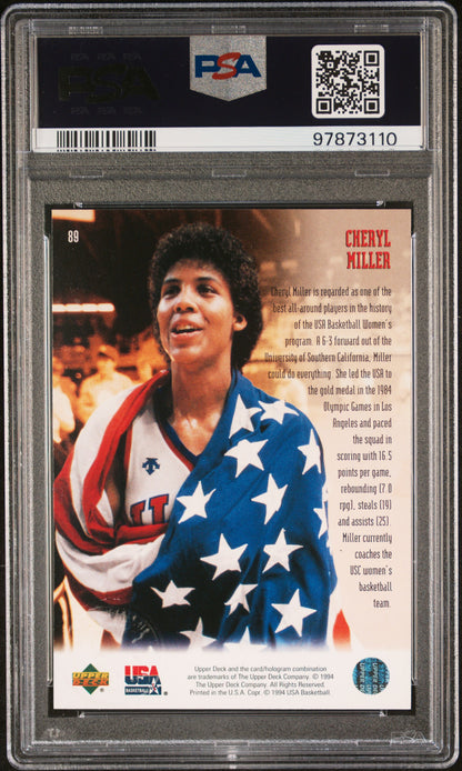 1994 Upper Deck Usa Basketball Cheryl Miller Women's Team #89 PSA 9