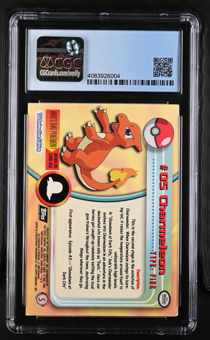 1999 Topps Series 1 Pokemon Charmeleon Silver Foil #5 CGC 6.5