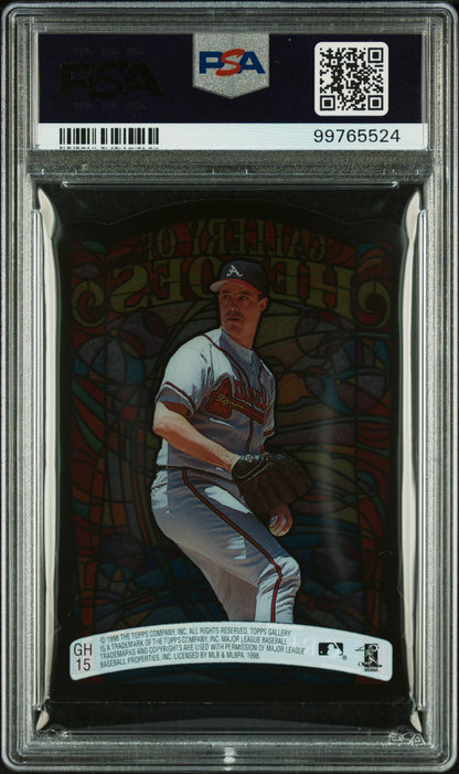 1998 Topps Gallery Gallery Of Heroes Greg Maddux #GH15 PSA 9