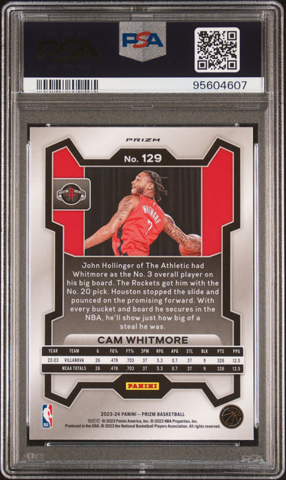 2023 Panini Prizm Cam Whitmore Red White Blue #129 PSA 10