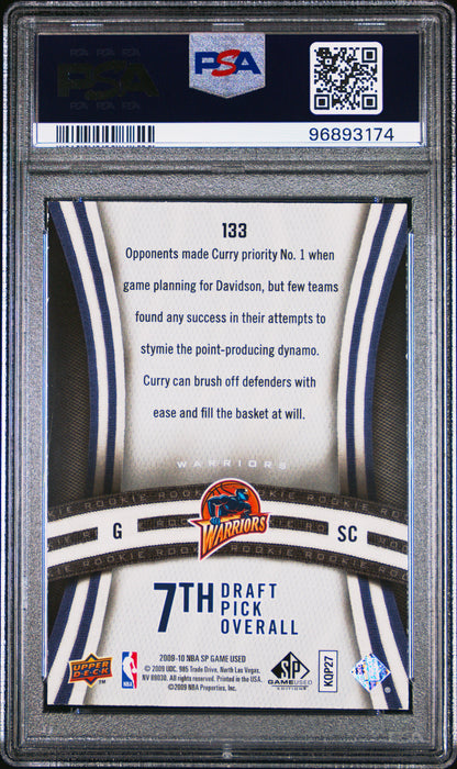 2009 SP Game Used Stephen Curry /399 #133 PSA 8