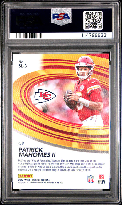 2022 Panini Prestige Slingers Patrick Mahomes II #SL3 PSA 9