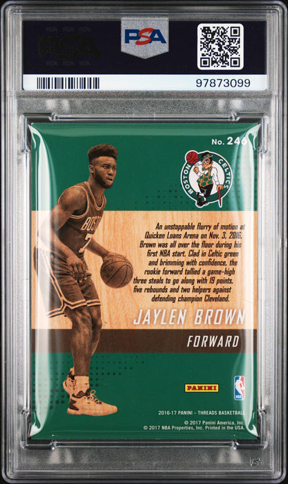 2016 Panini Threads Jaylen Brown Wood #246 PSA 9