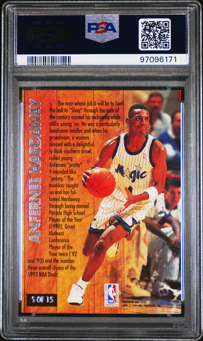 1993 Ultra Famous Nicknames Anfernee Hardaway #5 PSA 8
