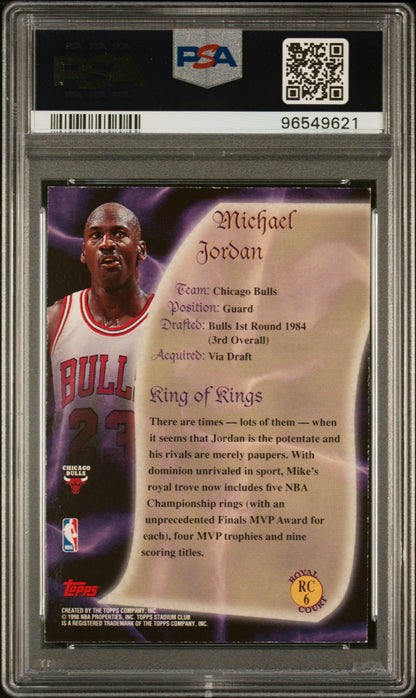1997 Stadium Club Royal Court Michael Jordan #RC6 PSA 7