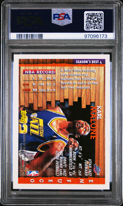 1996 Topps Season's Best Karl Malone En Fuego #4 PSA 9