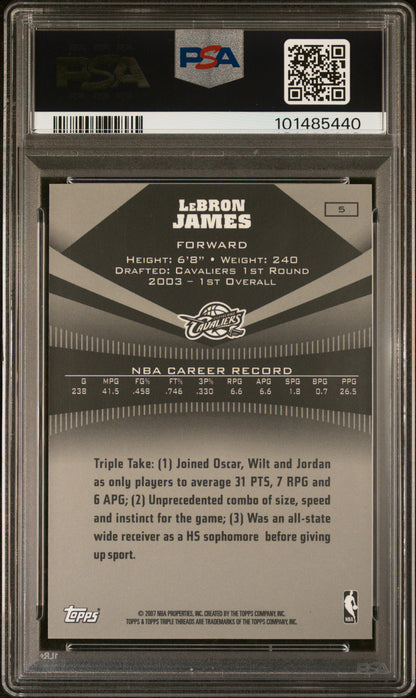 2006 Topps Triple Threads LeBron James /899 #5 PSA 10
