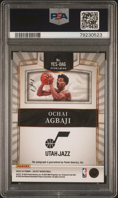 2022 Select Youth Explosion Signature Ochai Agbaji Black 1/1 Auto #YESOAG PSA 10