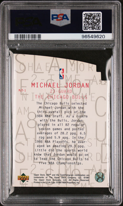1997 UD3 MJ3 Michael Jordan Die-Cut #MJ3-1 PSA 8