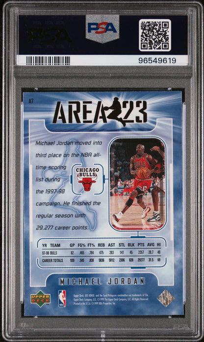 1998 Upper Deck Ionix Area 23 Michael Jordan #A7 PSA 9