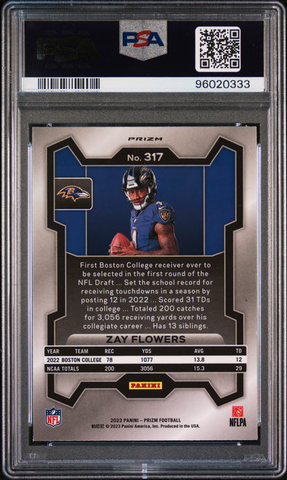 2023 Panini Prizm Zay Flowers Variation #317 PSA 10