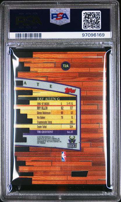 1997 Stadium Club Triumvirate Ray Allen Luminescent #T2A PSA 9
