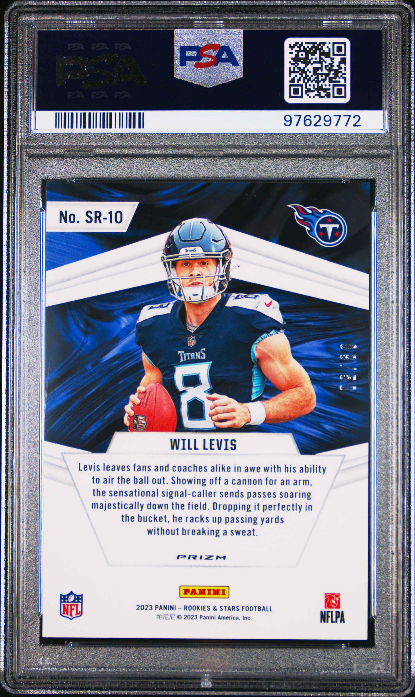 2023 Panini Rookies & Stars Stellar Rookies Will Levis Blue #SR10 PSA 10 /50