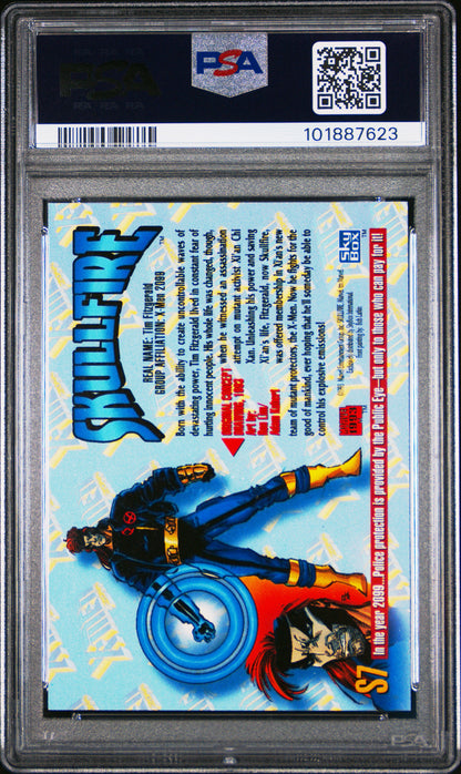 1993 Marvel Masterpieces X-Men 2099 Dyna-Etch Skullfire #S7 PSA 9