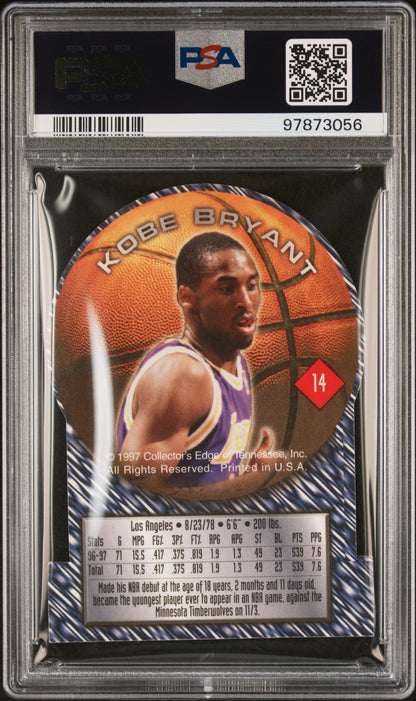 1997 Collector's Edge Impulse Kobe Bryant Die Cut #14 PSA 8