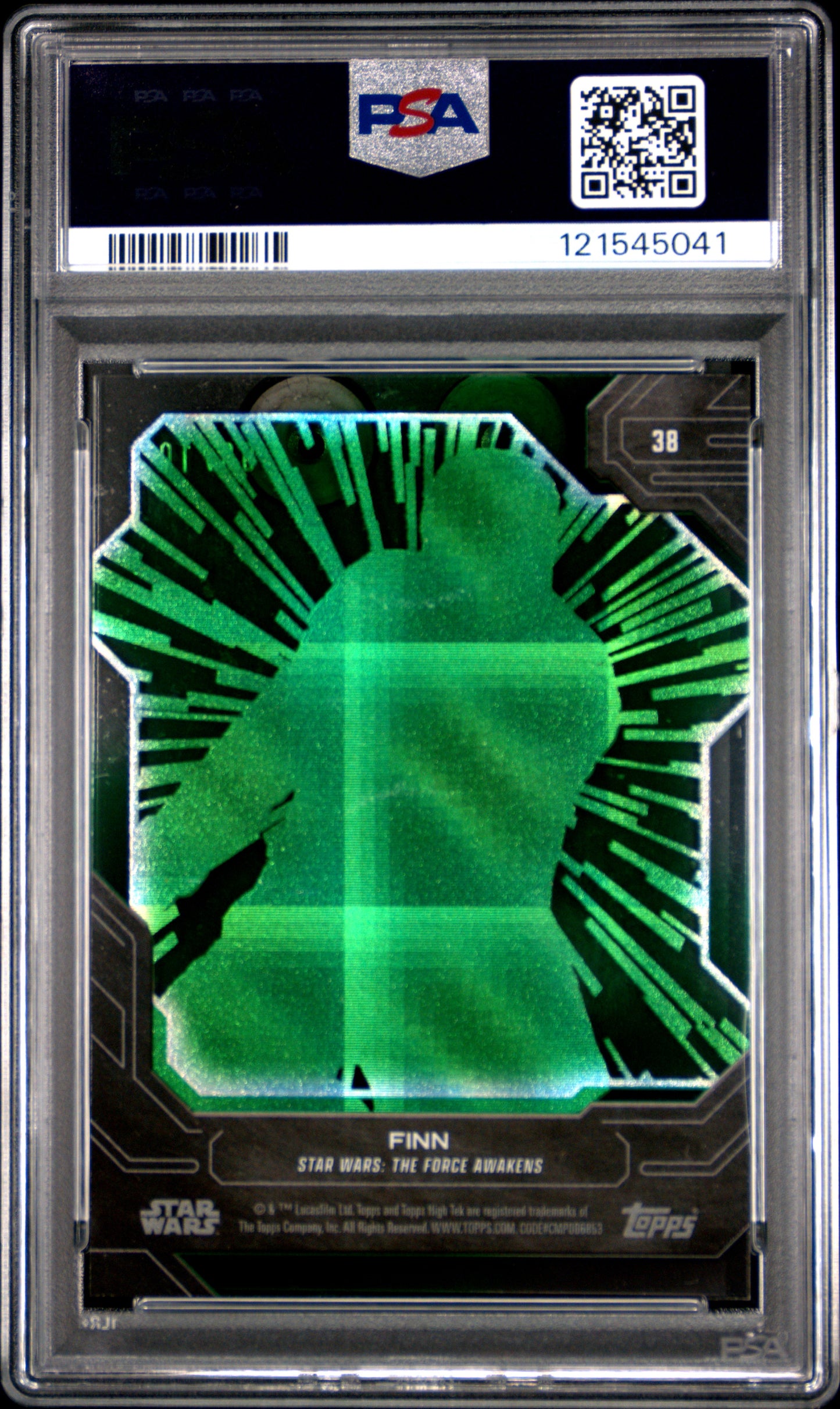 2024 Topps Star Wars High Tek Finn Hyperspace Green Cube /10 #38 PSA 10