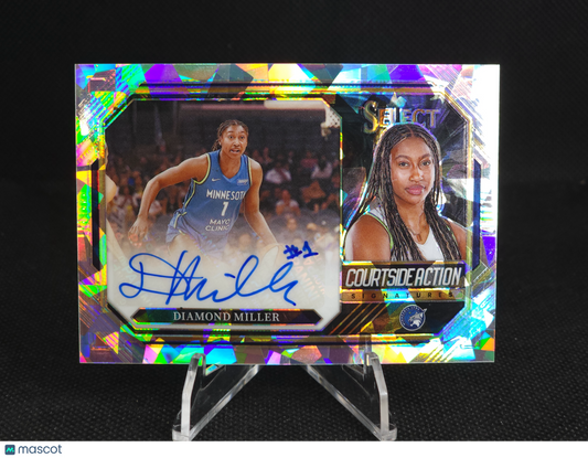 2024 Panini Select Diamond Miller Courtside Action Signatures Auto Ice #CSA-DM