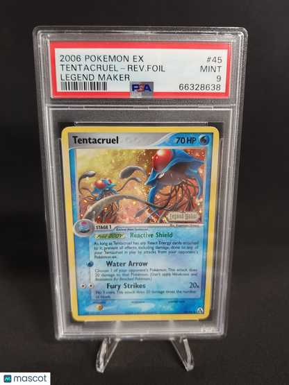 2006 Pokemon EX Legend Maker Tentacruel Reverse Foil #45 PSA 9