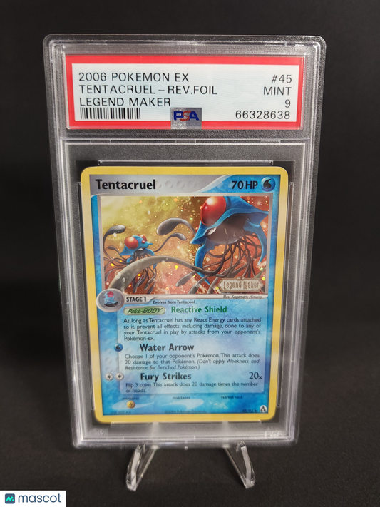 2006 Pokemon EX Legend Maker Tentacruel Reverse Foil #45 PSA 9